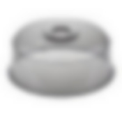 Крышка для разогрева пищевых продуктов в СВЧ-печи D245мм  черный прозрачный