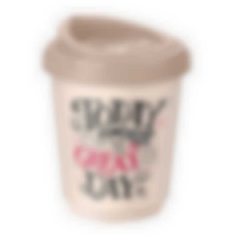 Термостакан с декором 300 мл (Темно-бежевый)