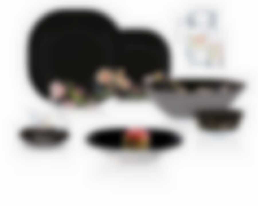 Набор столовый CARINA MINUET BLACK 44 предмета