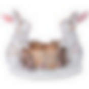 Кашпо Два зайца у горшка с цветочком 24*18*15см