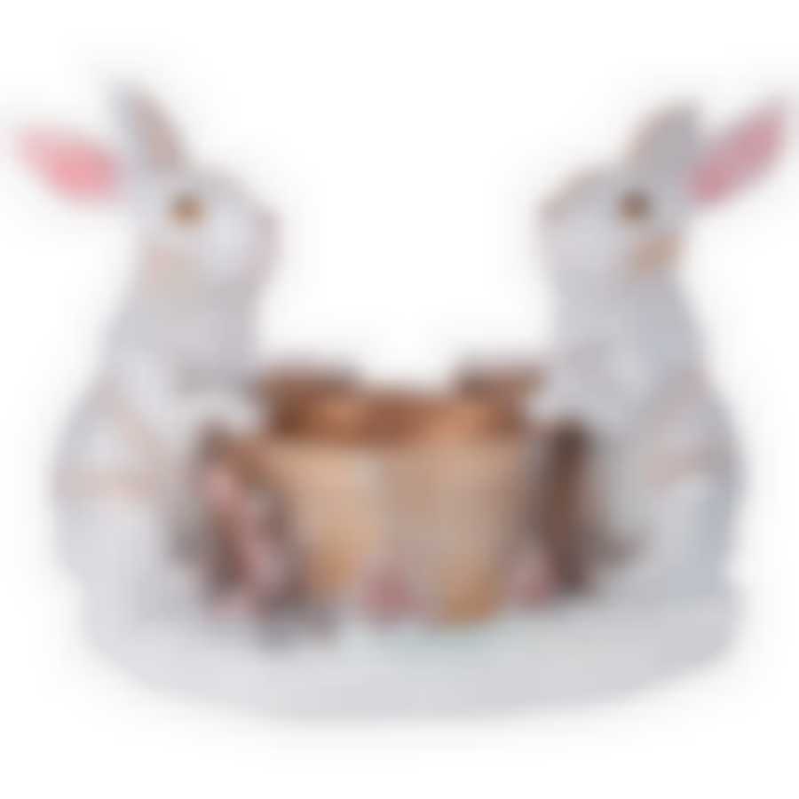 Кашпо Два зайца у горшка с цветочком 24*18*15см