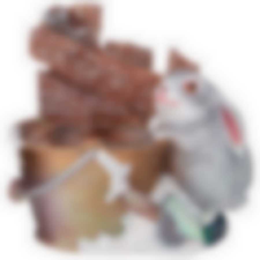 Кашпо Заяц с ведром у забора 24*22*20см