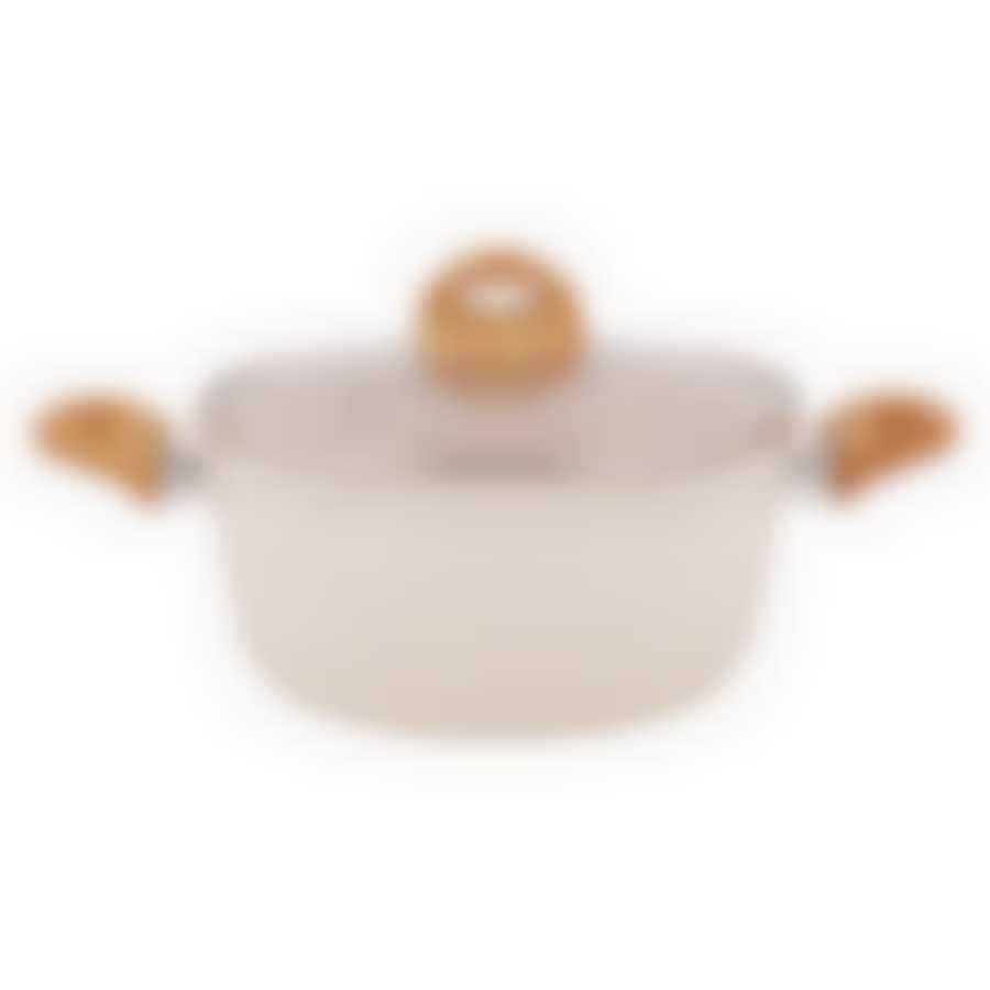 Кастрюля а/пр литая 2,0л стекл/кр Ваниль ТМ Традиция