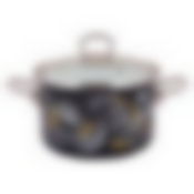 Кастрюля эмал цил Botany black 3,0л TM Appetite