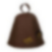 Шапка Старший по бане, коричневая