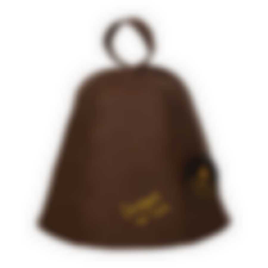 Шапка Старший по бане, коричневая