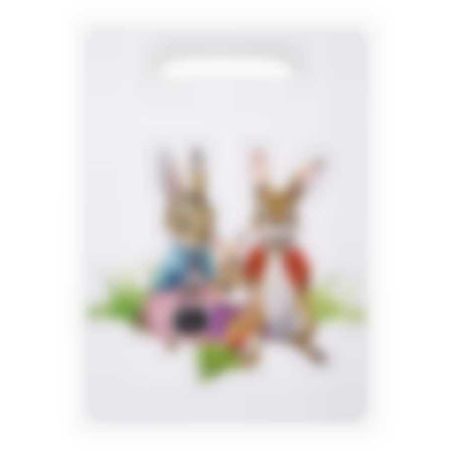 Доска разделочная деревянная "Семейка зайцев"