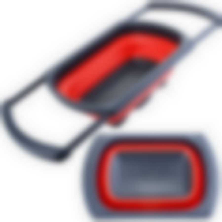 Дуршлаг с выдвиж. ручками, КРАСНЫЙ.MB