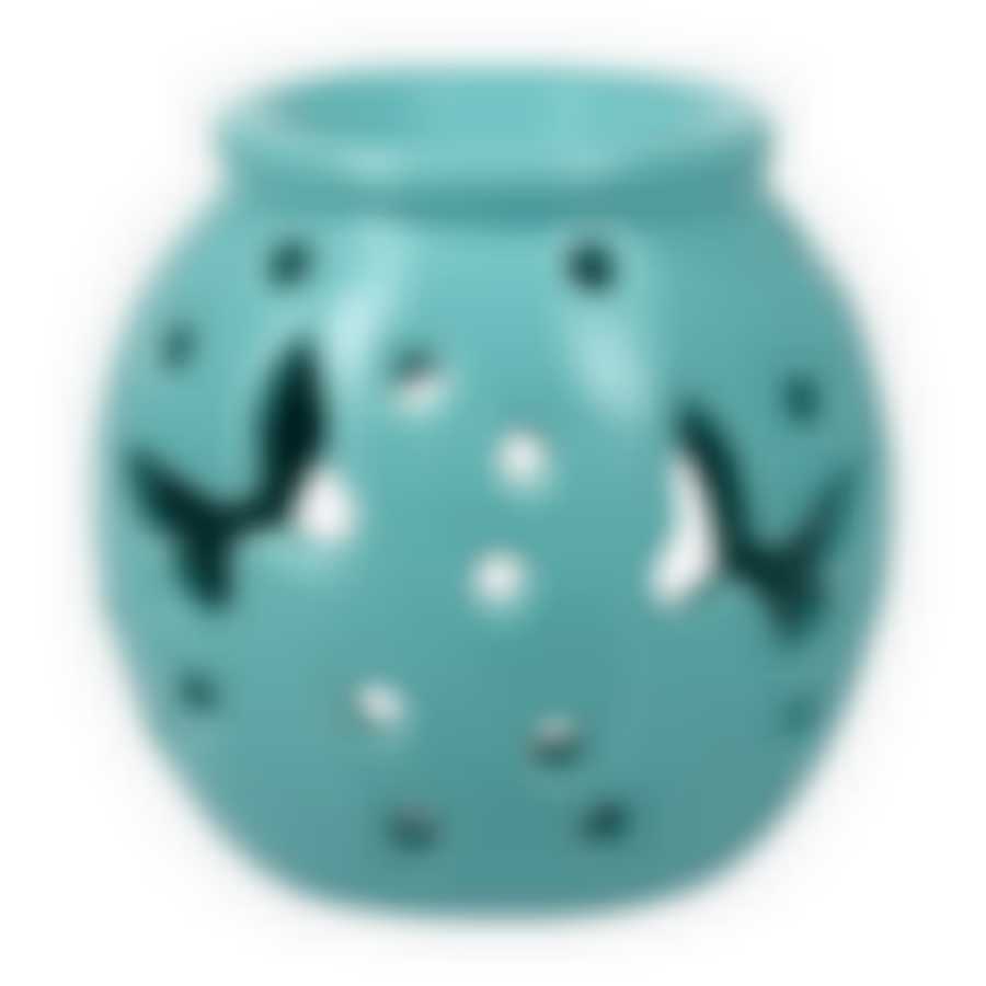 Аромалампа "Бабочки", бирюзовая, 8x8x8 см