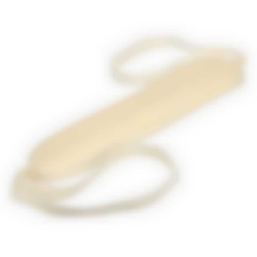 Мочалка из люфы, лента с х/б ручками, овальная, 38х9 см (96х9 см с ручками), medium