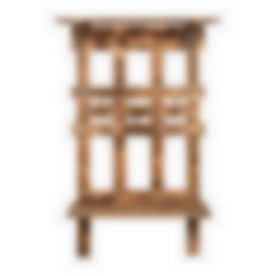 Вешалка с полкой и скамейкой, 173х110х32 см, обожжённая сосна, класс АВ