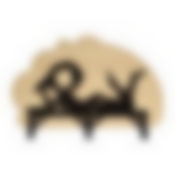 Вешалка "Девушка", брашированная, 3 крючка, 36х23 см, массив сосны