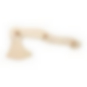 Вешалка "Топор", 3 рожка, 49х22 см, липа