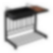 Мангал стационарный ЛОФТ со столиком и дровницей 930х510х1000