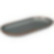 Тарелка овальная bronco Soul kitchen 30*14,5*2,5 см синяя 