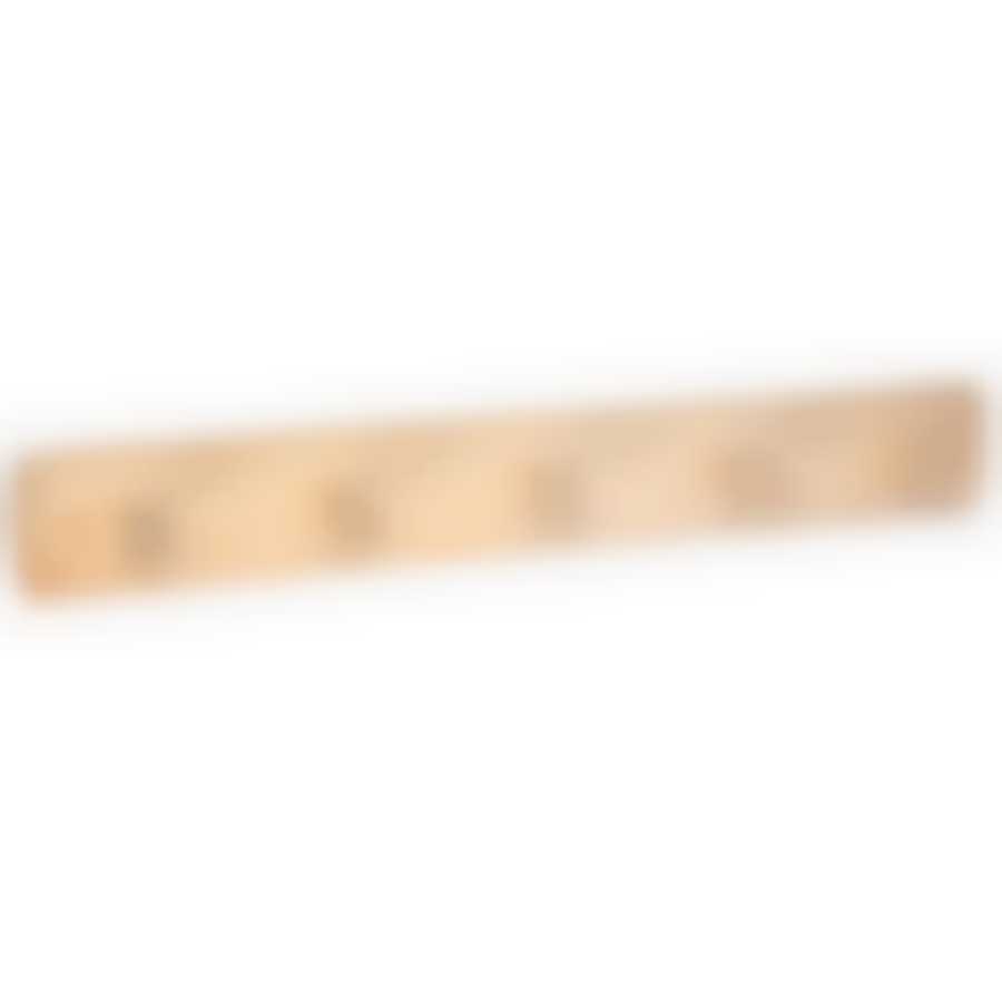 Вешалка 5-ти рожковая, 45х6,5х7 см, липа