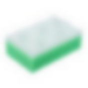 Мочалка из поролона c массажным слоем, прямоугольная, 14х9х5 см, hard