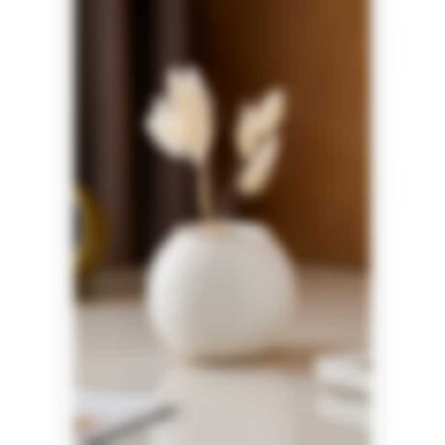 Ваза настольная "Шарик №2", белая, керамика, 11 см