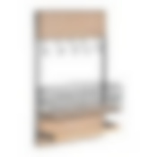 Подвесная полка-вешалка с корзиной