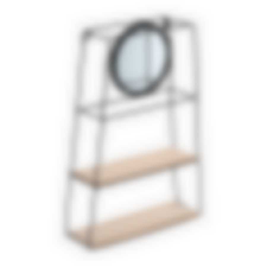 Подвесная полка-зеркало "Трапеция"