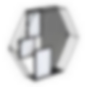 Подвесная полка "Шестигранник" с рамками для фотографий