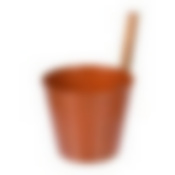 Бадья из алюминия 5 л, терракотовая