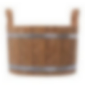 Ушат "шайка", 10 л, «Цветочный орнамент», c нержавеющей вставкой, дуб