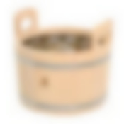 Ушат "шайка", 10 л, с нержавеющей вставкой, липа