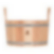 Ушат "шайка", 9 л, «Цветочный орнамент», двуручный, с пластиковой вставкой, липа