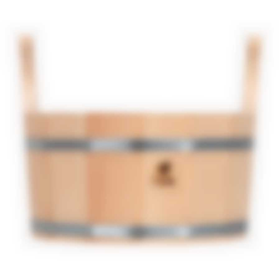 Ушат "шайка", 6,5 л, с нержавеющей вставкой, липа