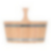 Ушат "шайка", 3,5 л, с пластиковой вставкой, с орнаментом "Цветы", липа