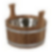 Ушат "шайка", 5 л, «Цветочный орнамент», c нержавеющей вставкой, дуб