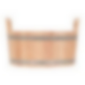 Ушат "шайка", 15 л, с орнаментом "Цветы", липа