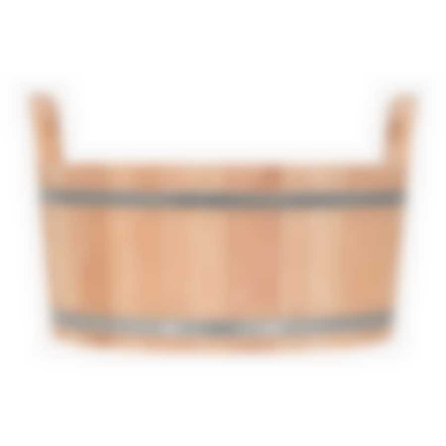 Ушат "шайка", 15 л, с орнаментом "Цветы", липа