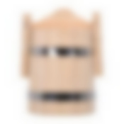 Бондарное ведёрко для хранения, 1 л, с крышкой, липа