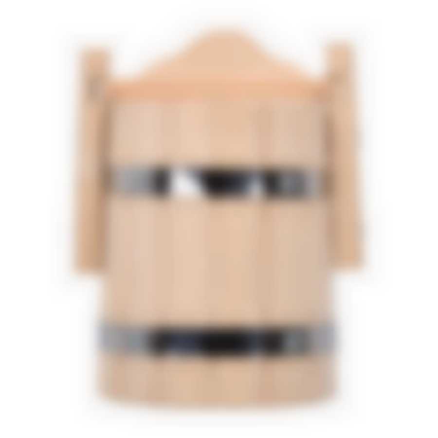 Бондарное ведёрко для хранения, 1 л, с крышкой, липа