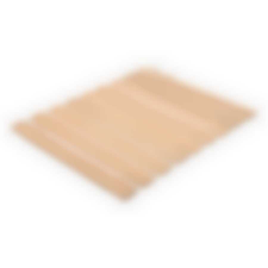 Коврик деревянный, с орнаментом "Рогожка", 42х35х1 см, липовая рейка