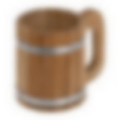 Кружка бондарная, 0,5 л, дуб