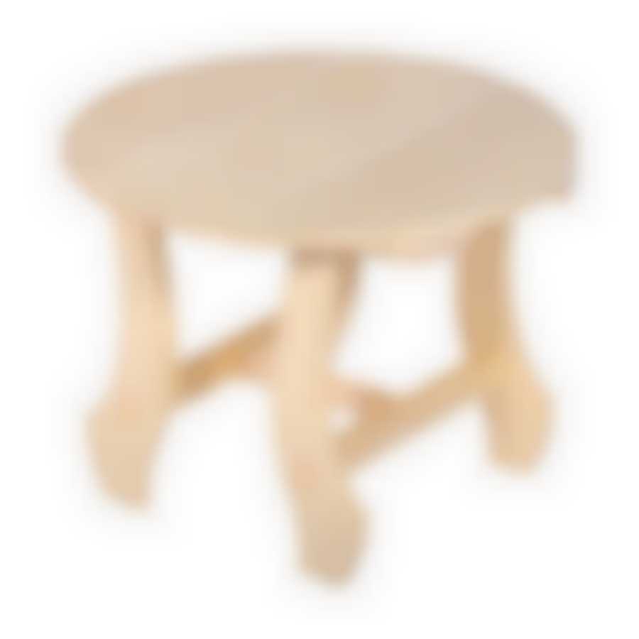 Столик круглый, разборный, 60х50 см, липа