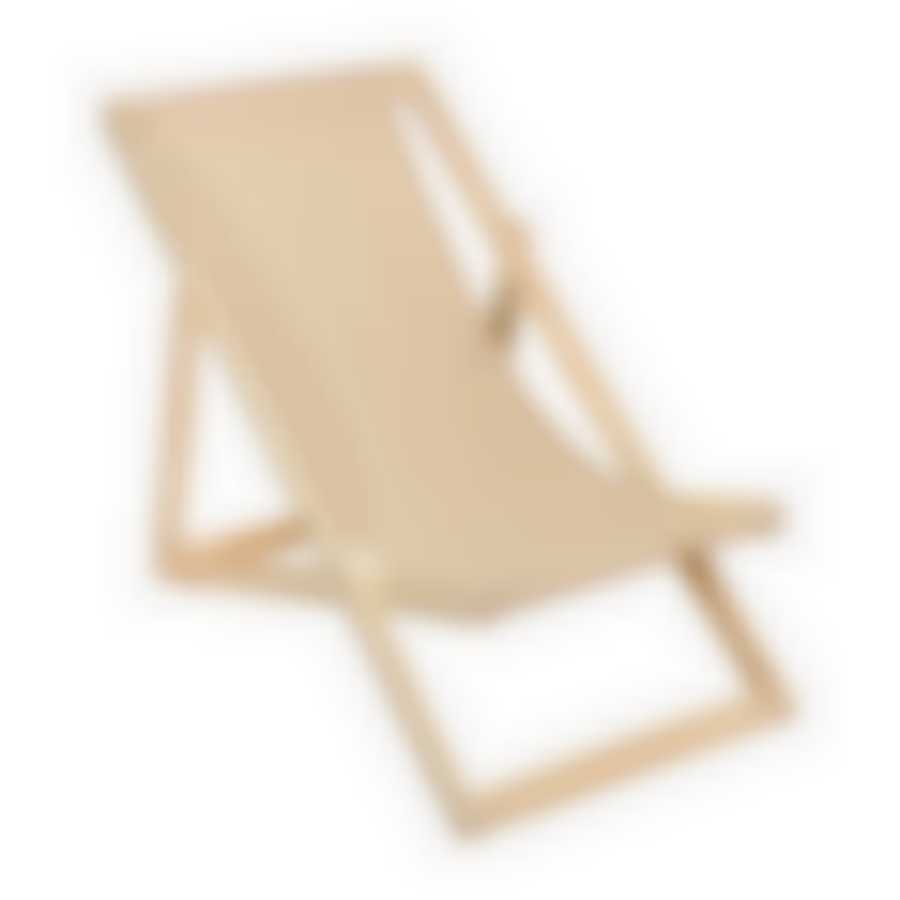 Шезлонг с хлопком, складной, на деревянном каркасе, 100х61х88 см, липа