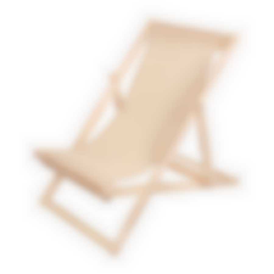 Шезлонг на деревянном каркасе со съёмной хлопковой тканью,100х70х95 см, липа