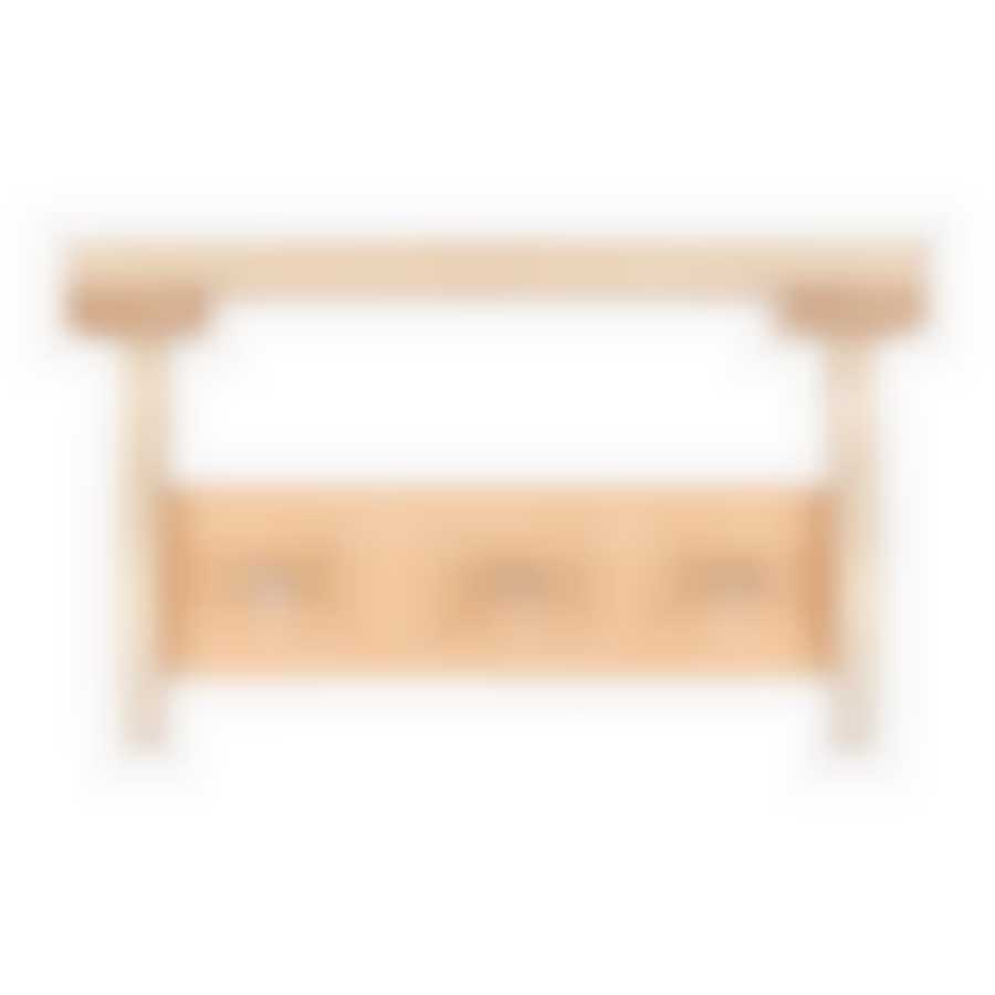 Полка с вешалкой, 3 рожка 29х18х14 см, липа