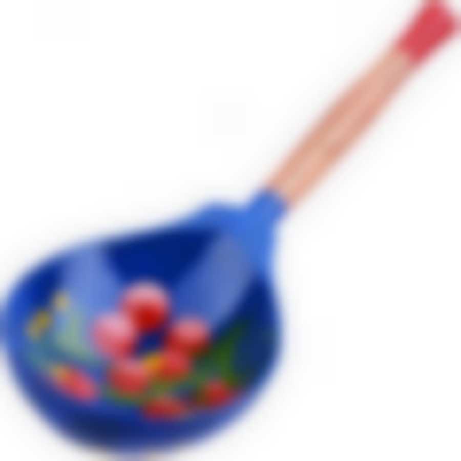 Ложка деревянная столовая "Синяя кудрина"