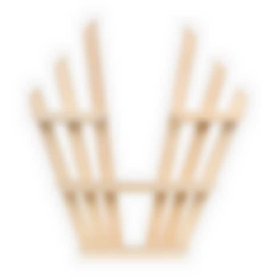 Полка настенная, V-образная, трехъярусная, 67х55х10 см, липа