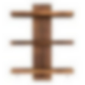 Полка настенная, трёхъярусная, 40х28х12 см, обожжённая сосна