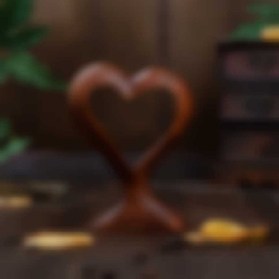 Сувенир дерево "Сердце" коричневый 15х11х3 см