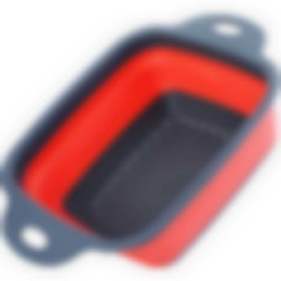 Дуршлаг силикон с ручками, КРАСНЫЙ.MB