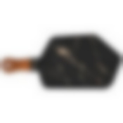 Менажница с деревянной ручкой коллекция Золотой мрамор цвет:black 35*16 см