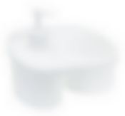 Подставка для моющих средств с дозатором (белый)