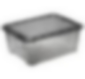 Ящик для хранения с замками КИП 11л черный прозрачный